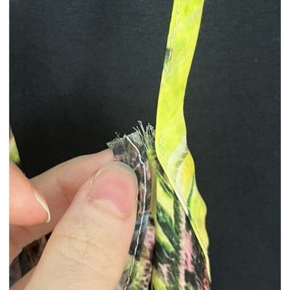 Oh My Love London Neon Green Playsuit Romper Women's Size XS Neon Palm Trees - Picture 7 of 7